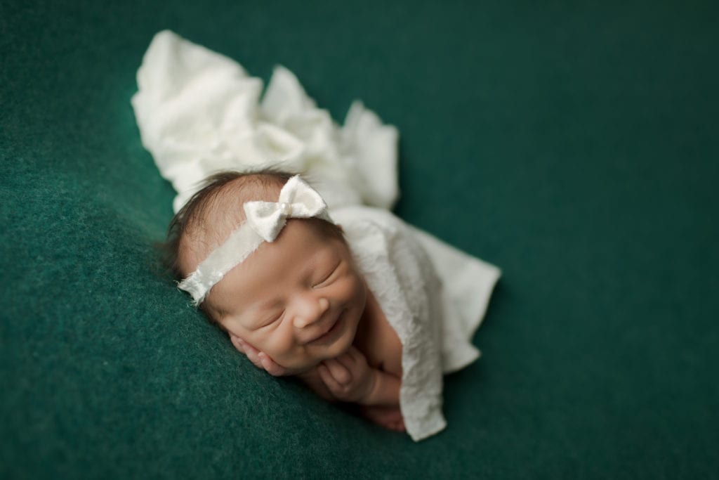 sweet newborn at photography studio Palatine 