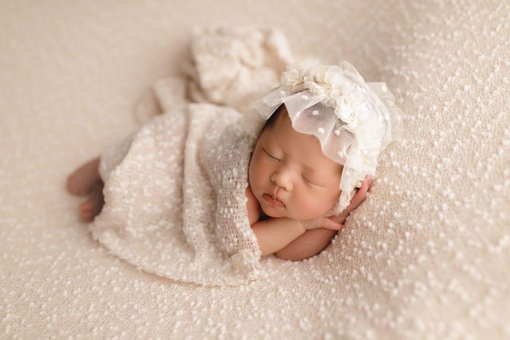 baby girl in newborn session