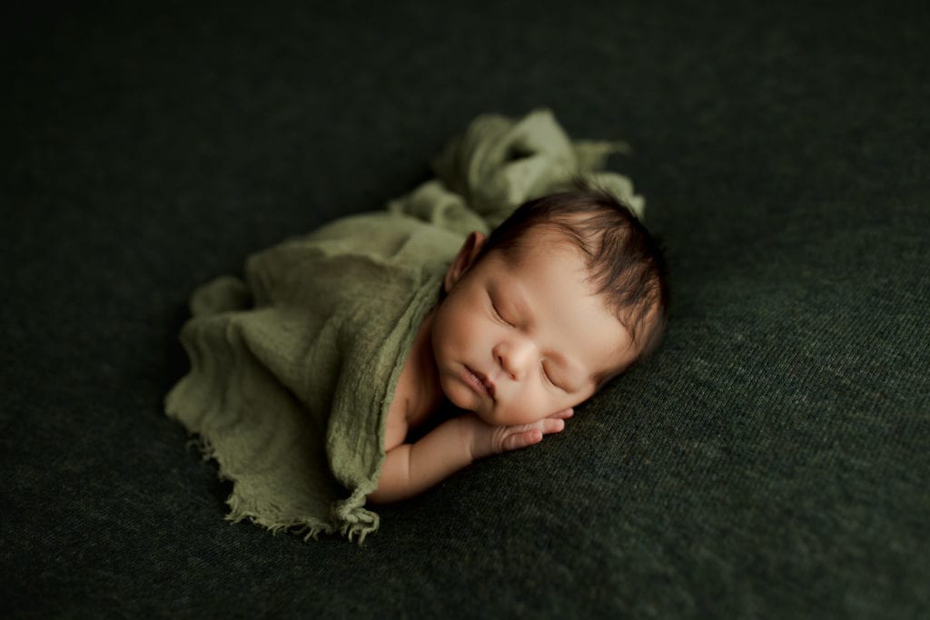 sweet baby boy sound asleep at newborn session
