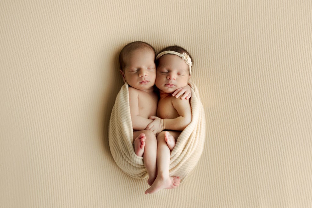 twin babies Chicago area newborn photographer 